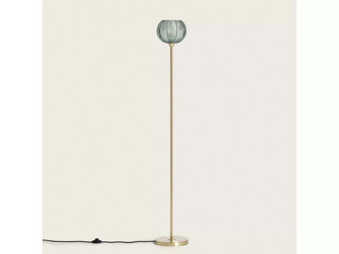 Lampadaire Métal et Verre Klimt Vert