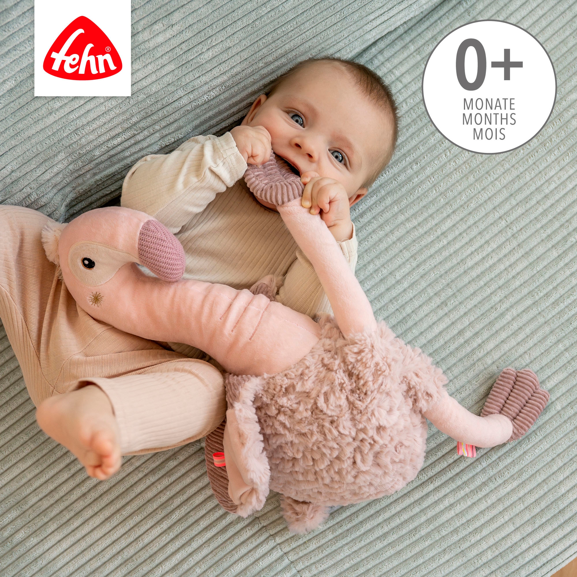 Fehn Kuscheltier »Lazy, Crazy & Pink, Kuscheltier Flamingo XL«