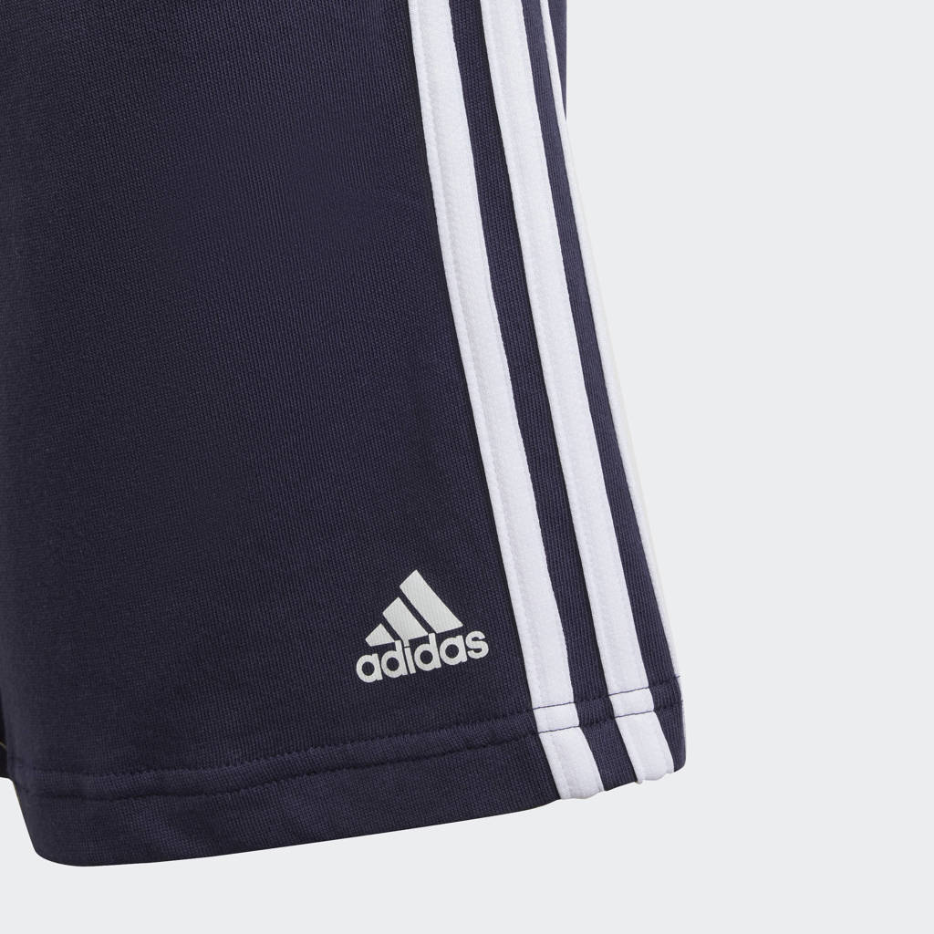 sweatshort donkerblauw/wit