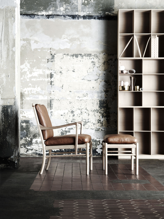 Carl Hansen & Son OW149F Colonial voetenbank gezeept eiken Thor 307 leer