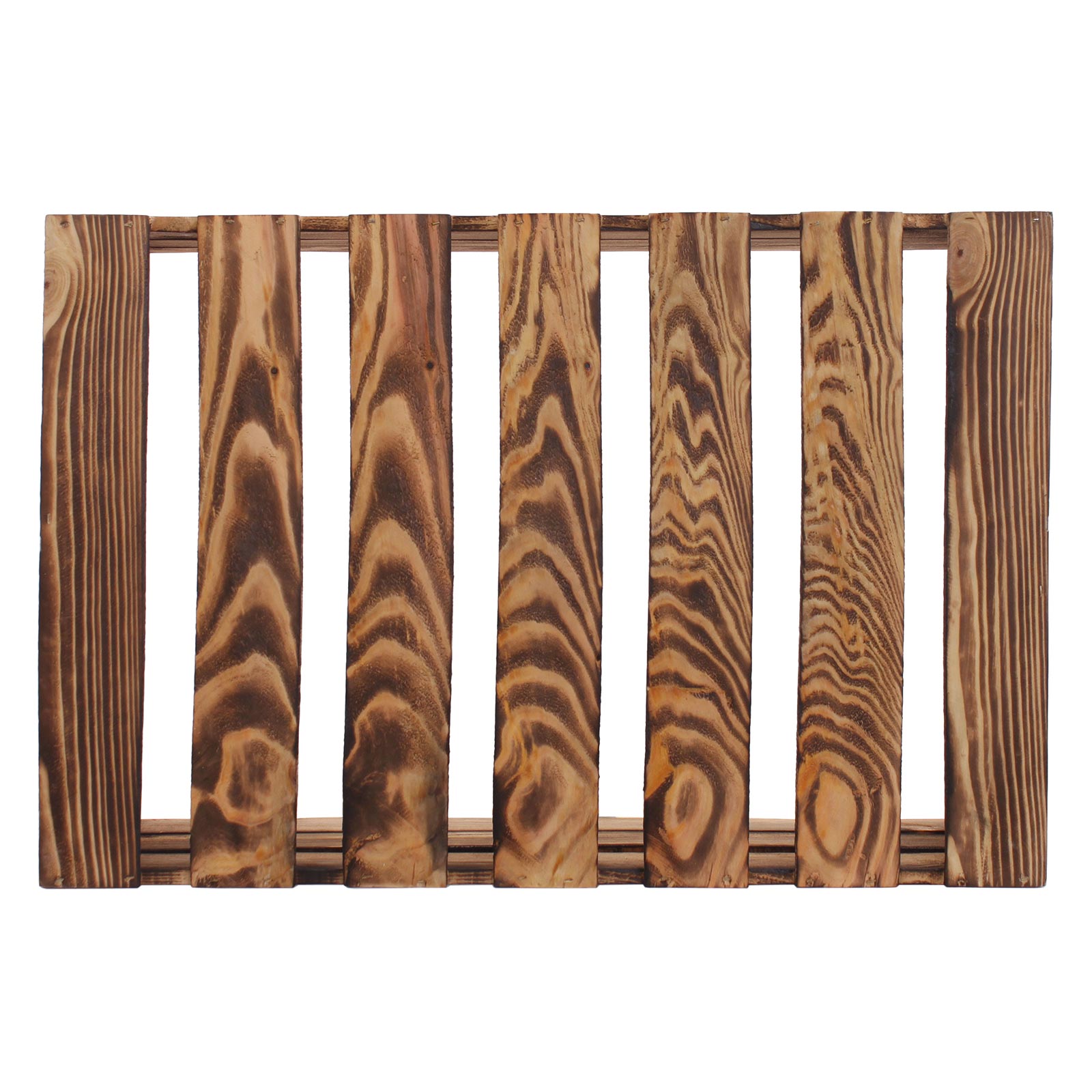 Deko-Holzkiste - natur geflammt matt - 40x21 cm