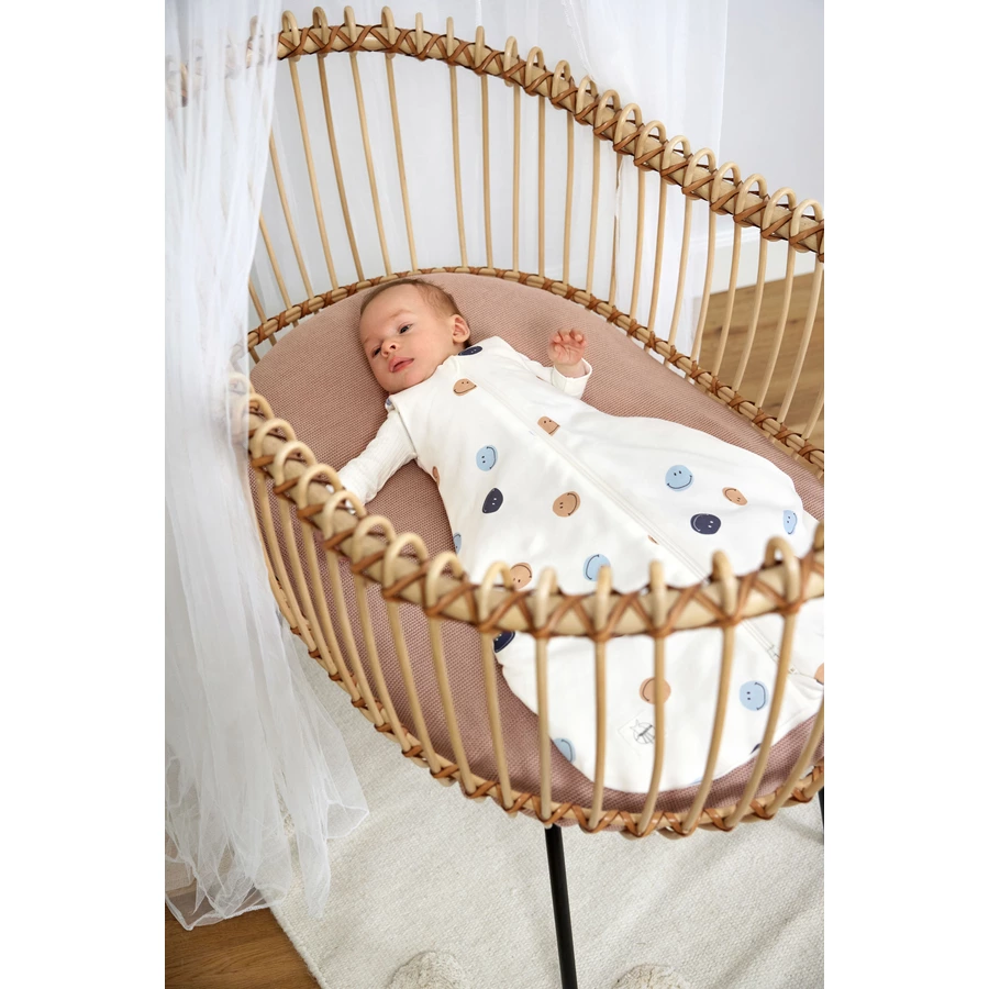LÄSSIG Babyschlafsack Smile milky weiß
