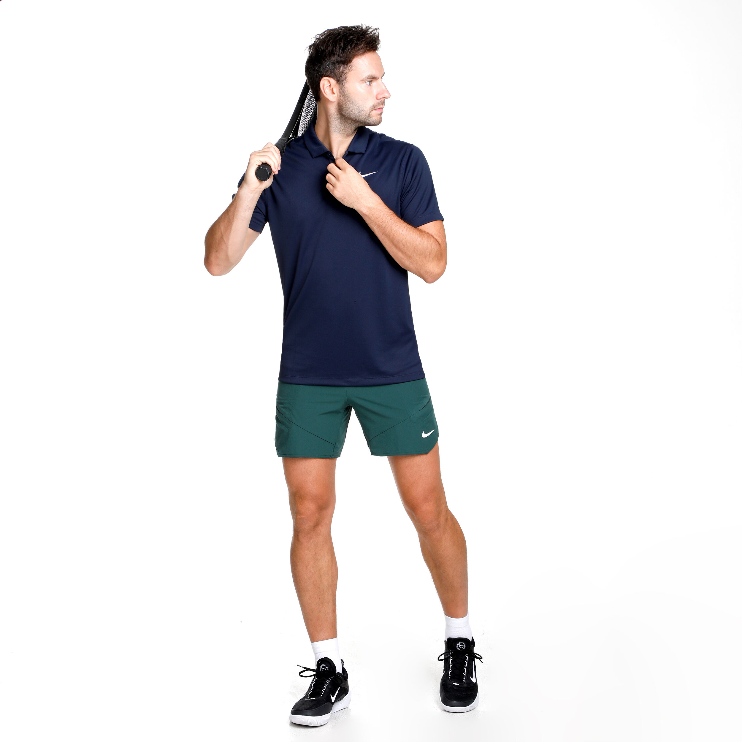 Nike Dri-Fit Solid Polo Hommes - Bleu Foncé