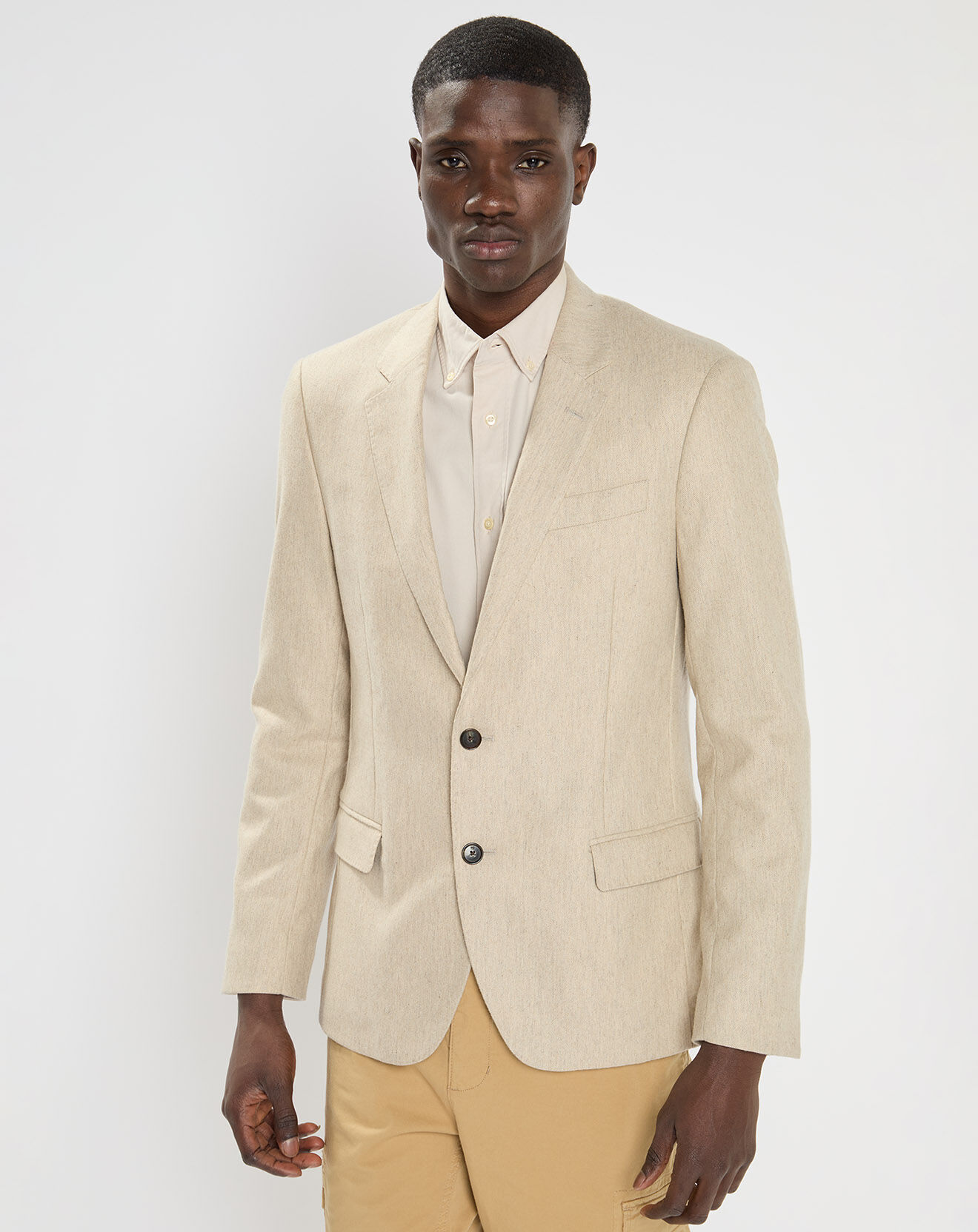Scotch & Soda Veste en Laine mélangée beige clair