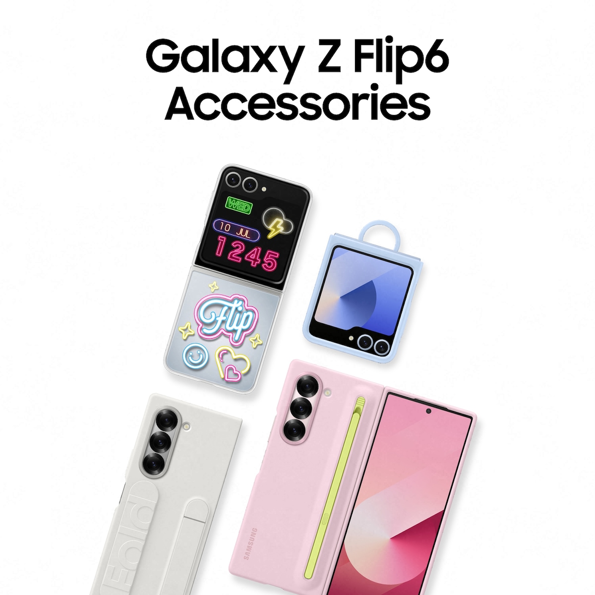Samsung Galaxy Z Flip6 5G smarttelefon 12/512GB (sølv)