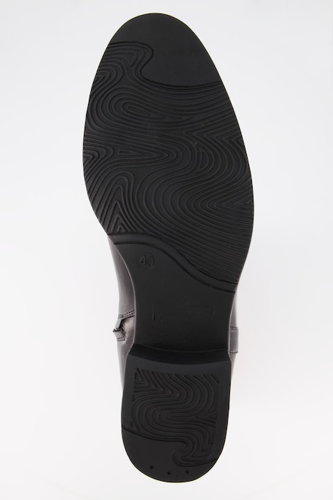 Lederstiefel, XL-Schaft, Zierschnalle, Weite H