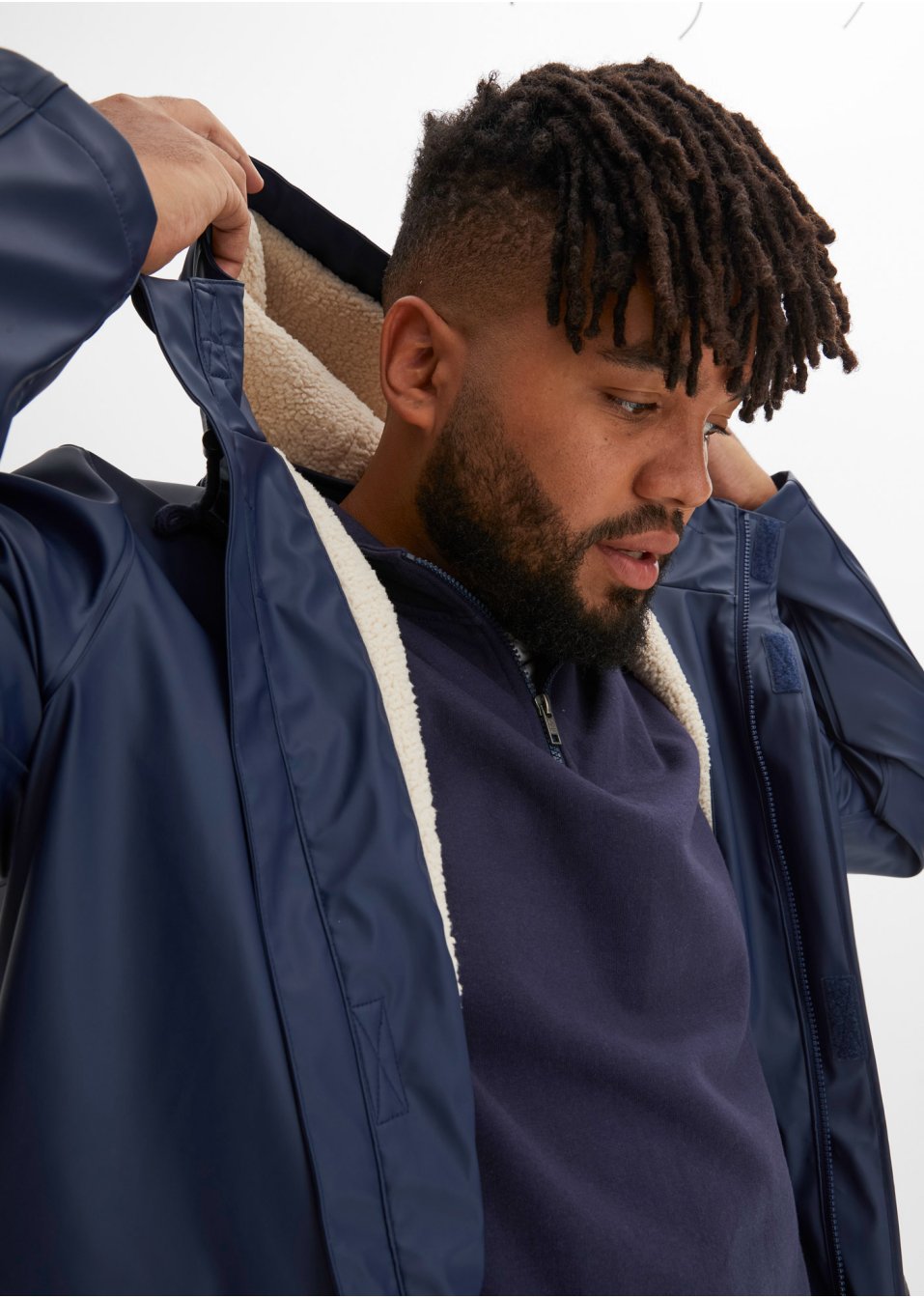 Veste imperméable hiver avec doublure peluche
