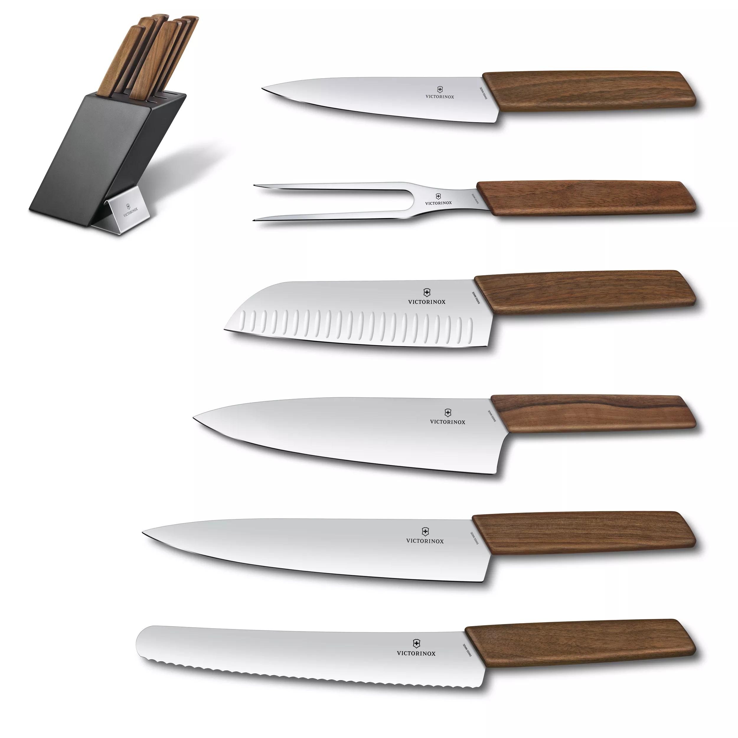 Swiss Modern Messerblock, 6-teilig-grau
