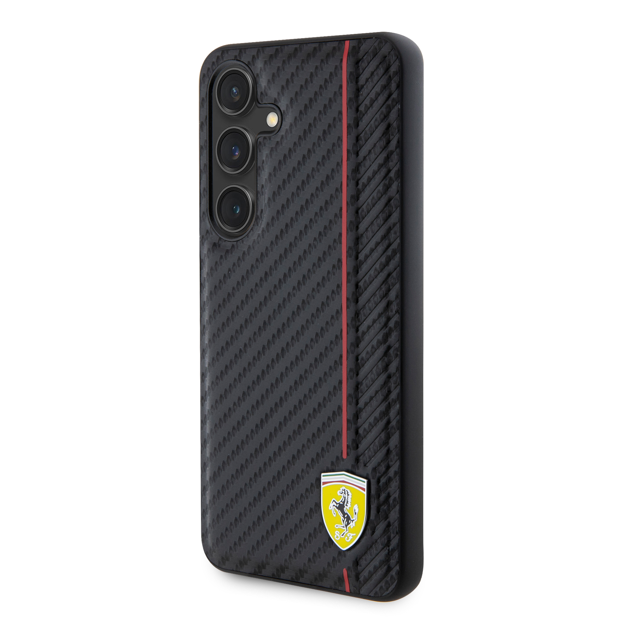 Samsung Galaxy S24  Plus Hardcase Hülle Carbon Printed Line (FEHCS24MN3DUR) - Schwarz