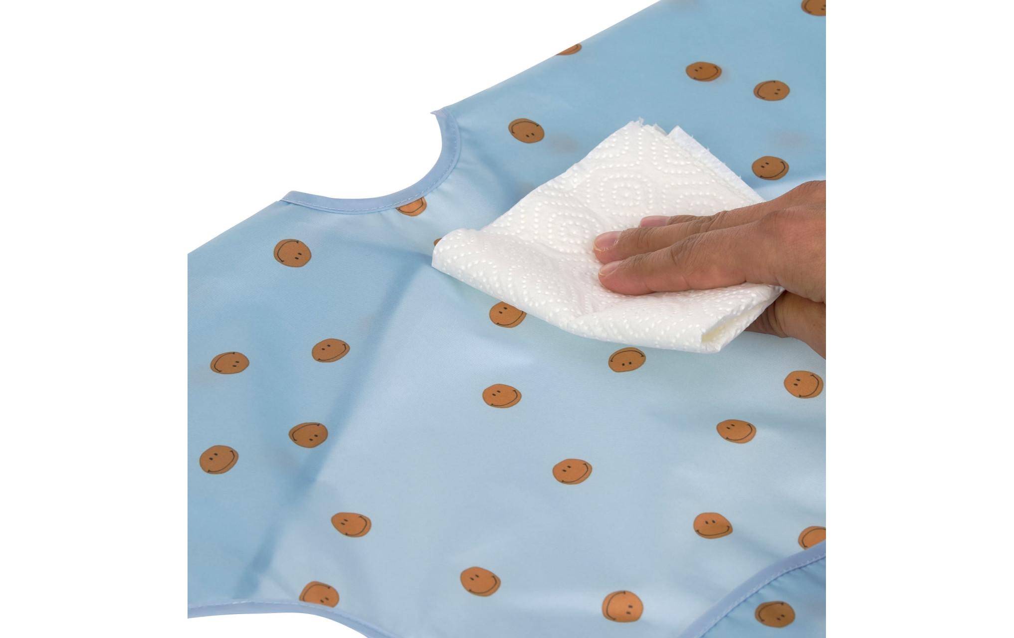 Ärmel-Lätzchen 2er Set Smile Sky Blue 80 x 36 cmLangarm-Lätzchen Happy Rascals für Kinder