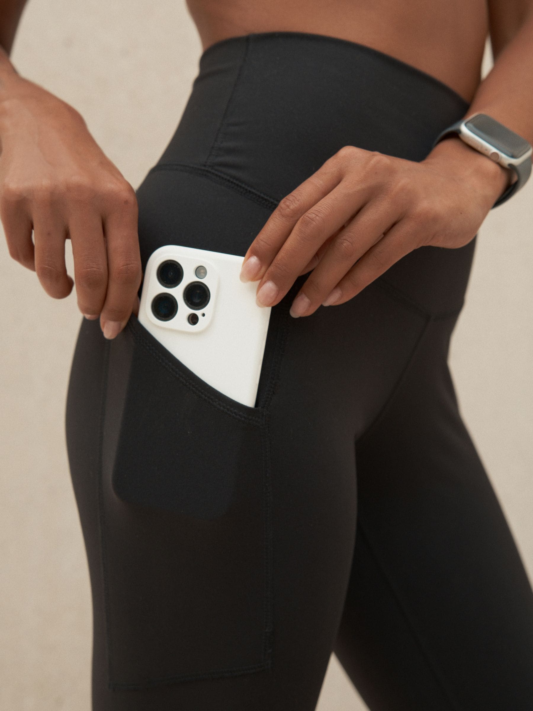 Black with Pocket - Active Sports Dry Tech Sculpting Leggings