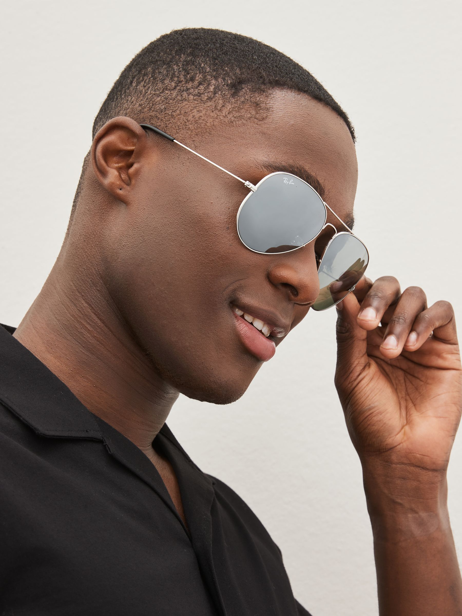 Zilverkleurige spiegelglazen - Ray-Ban XL zonnebril