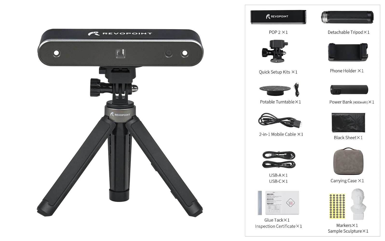 Revopoint 3D-Scanner POP 2 Premium Paket