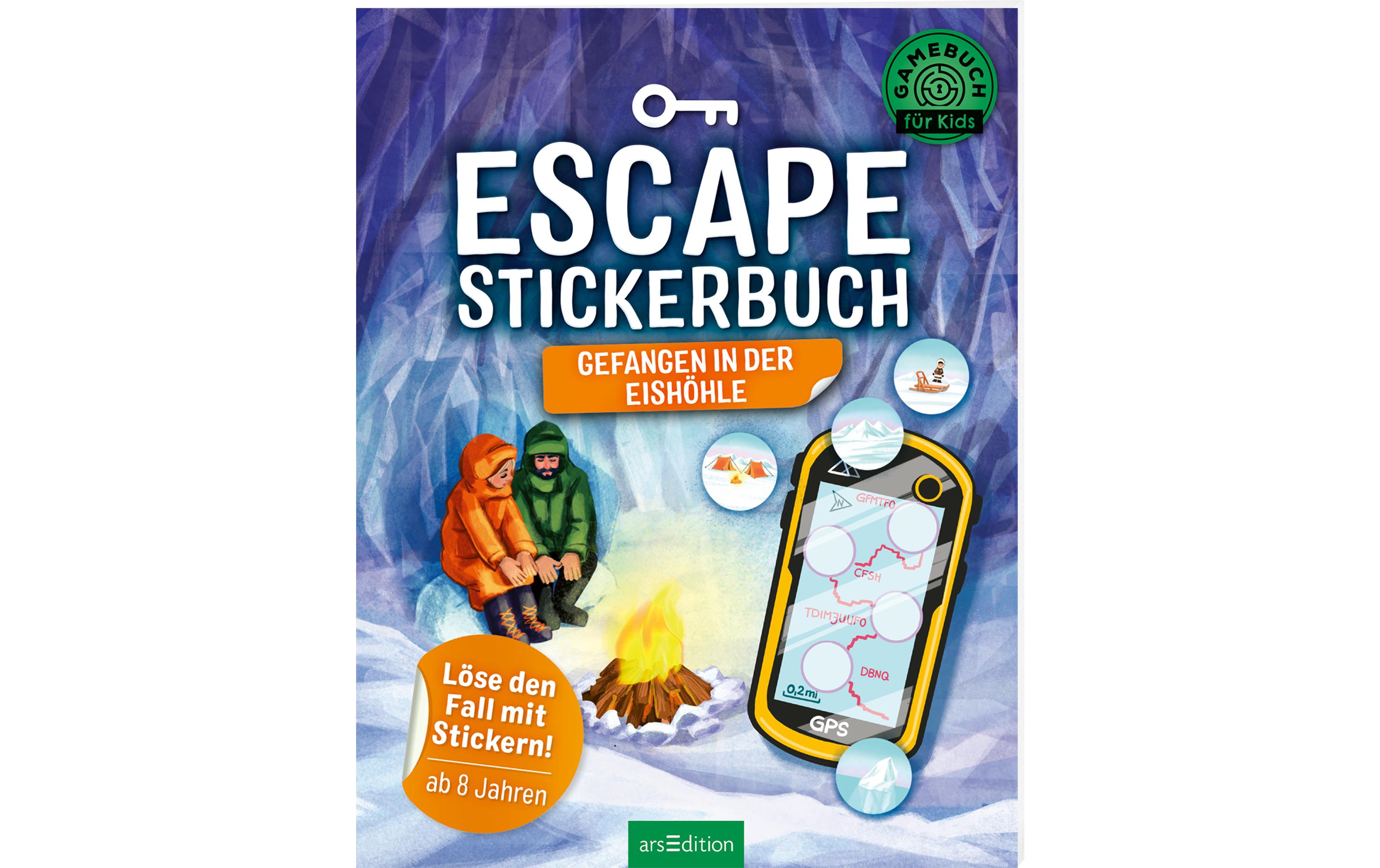 Escape-Stickerbuch: Gefangen in der Eishöhle 32 SeitenFür alle Escape-Rätsel- und Stickerfans