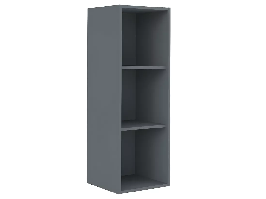 Casier de rangement 3 cases panneaux de fibres gris TIMEUS