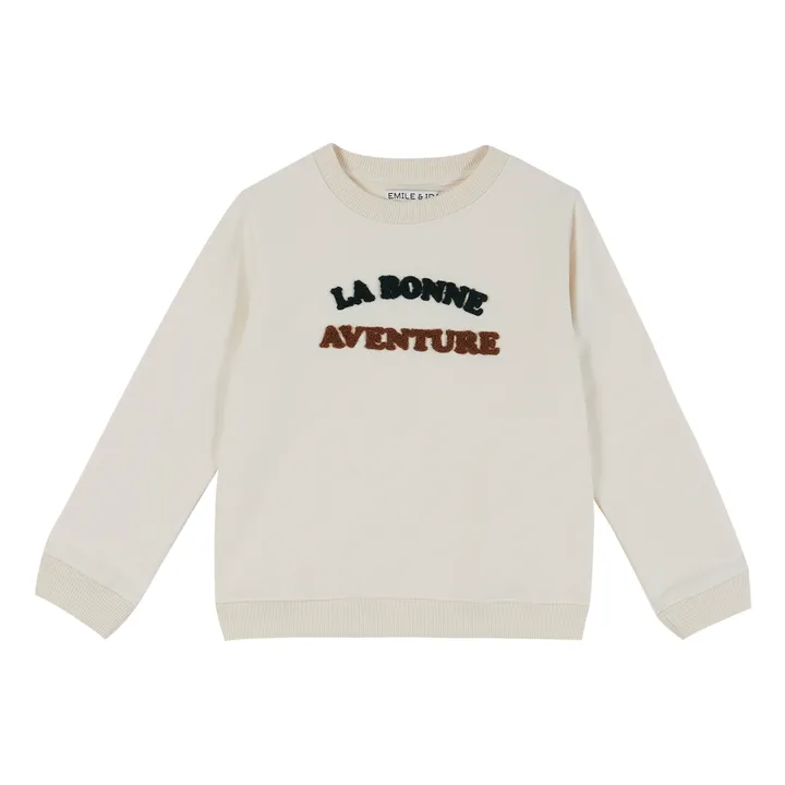 Emile et Ida Sweat Coton Bio Bouclette Bonaventure | Ecru