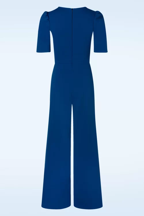 Vintage Chic for Topvintage Esther jumpsuit in koningsblauw