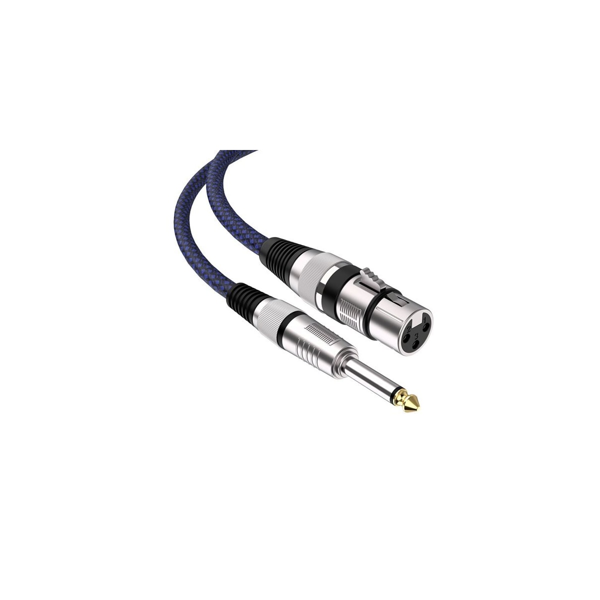 6,35mm Mikrofonkabel med XLR hunn 20m
