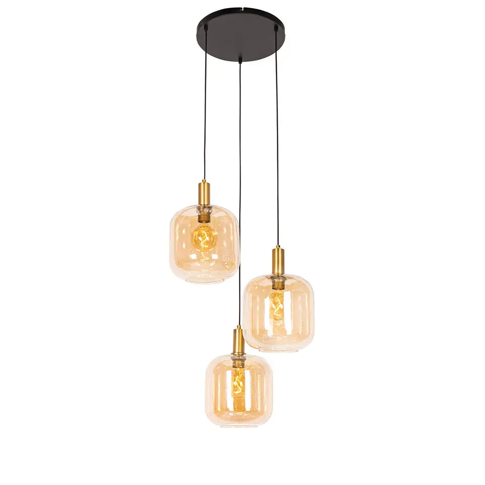 Qazqa hanglampen zuzanna oranje e27