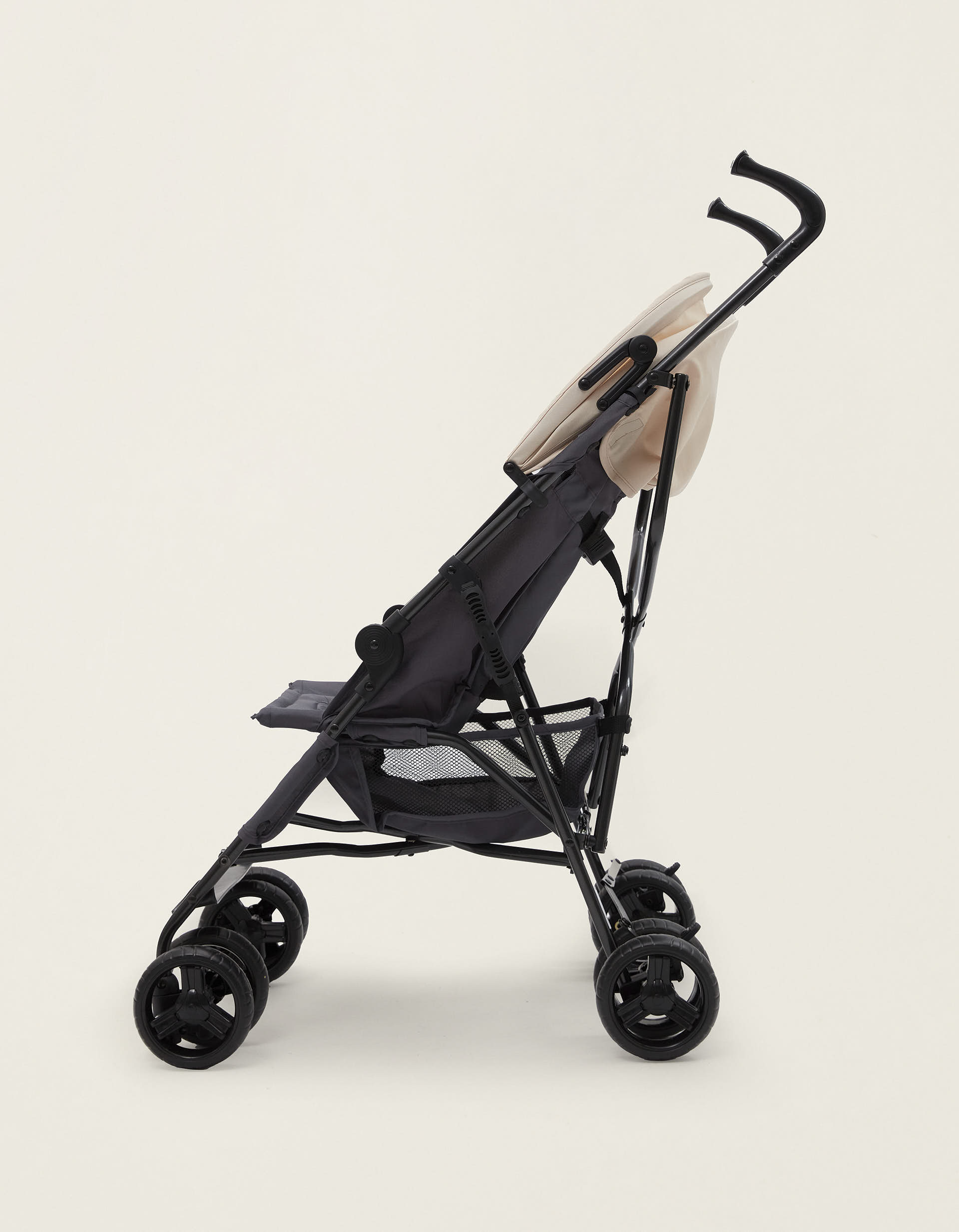 Carrinho Bengala ZY Safe Road Plus, Cinza/Bege