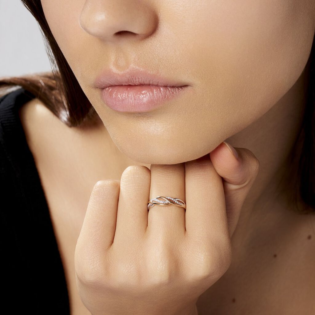 Bague Romane Or Jaune Diamant