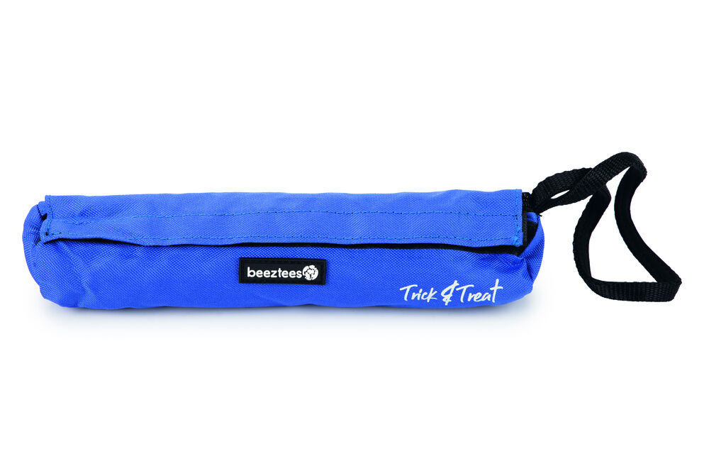 Beeztees Obleti Snack Training Dummy - Vulbaar Hondenspeelgoed - blauw - 33.5x8.5x3.5 cm