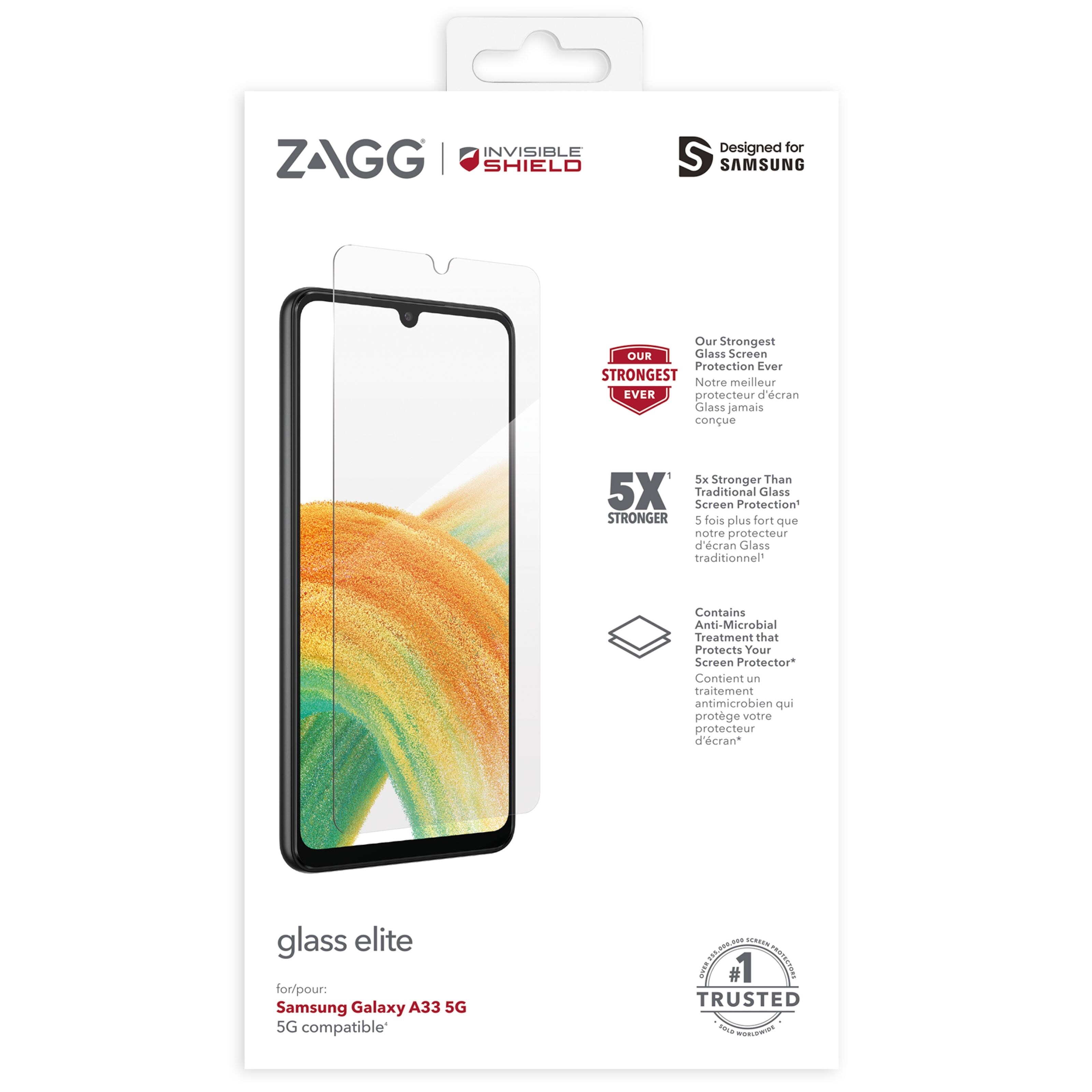 Invisible Shield Glass Elite+ Skjermbeskytter for Galaxy A33 5G