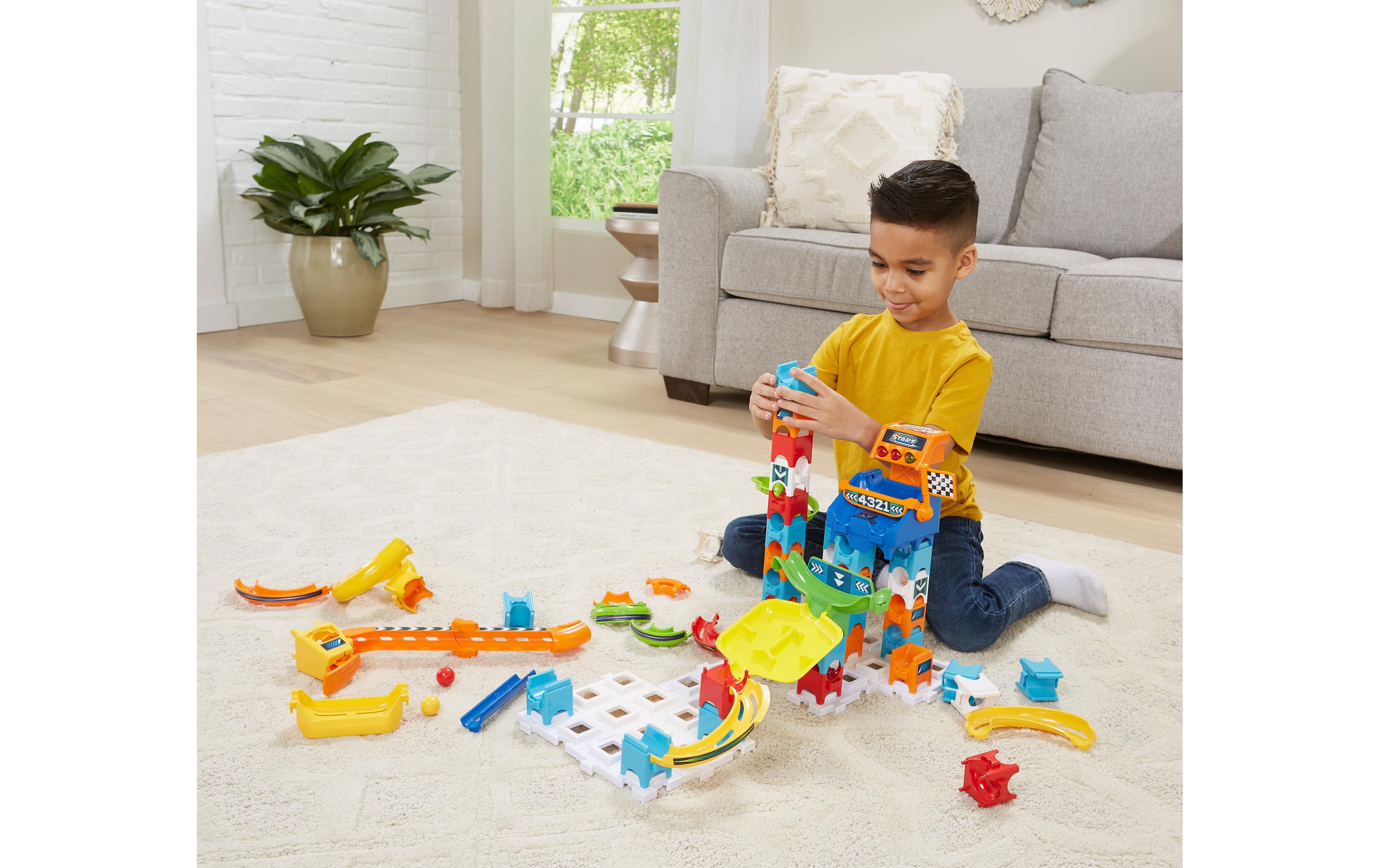 Kugelbahn Racing Set M200E -DE-Interaktives Kugelbahn-Set mit 5 bedruckten Kugeln