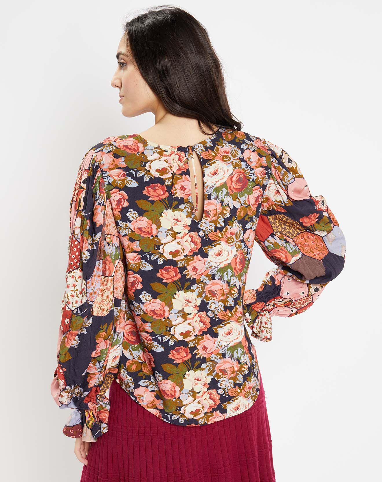 Manoush Blouse Patchwork encre