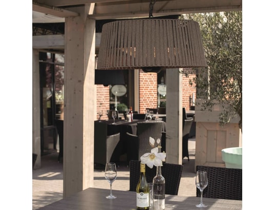 SUNRED - Chauffe terrasse Chauffage suspendu artix corda 1800 w halogène marron