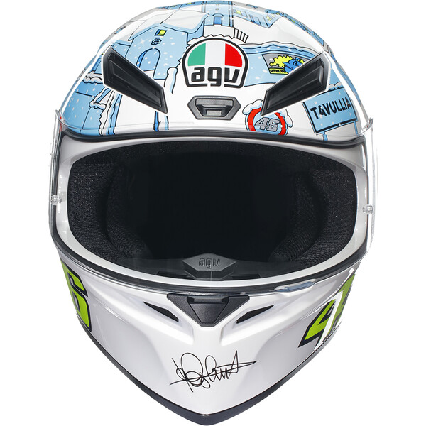 AGV - Casque K1 S Rossi Winter Test 2017 Blanc / Bleu / Marron