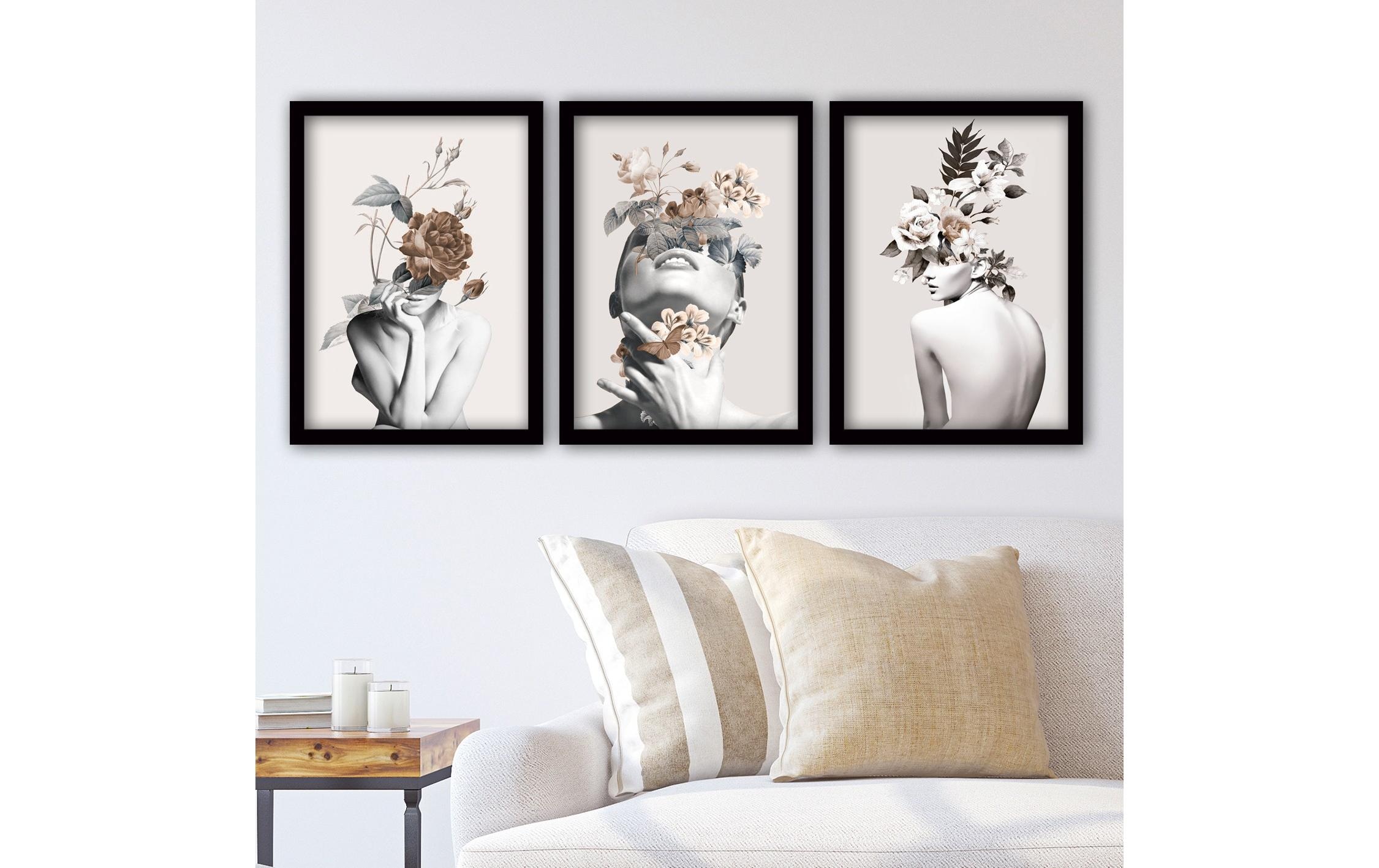 Wandbild »Wallxpert Women 3 Stück, 35 x 45 cm«