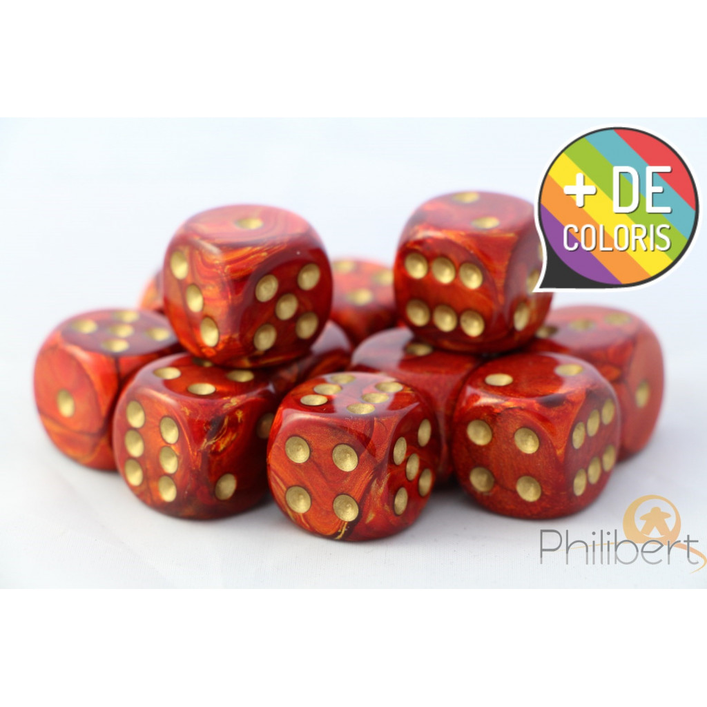 Set de 12 Dés 6 Faces Chessex : Scarab