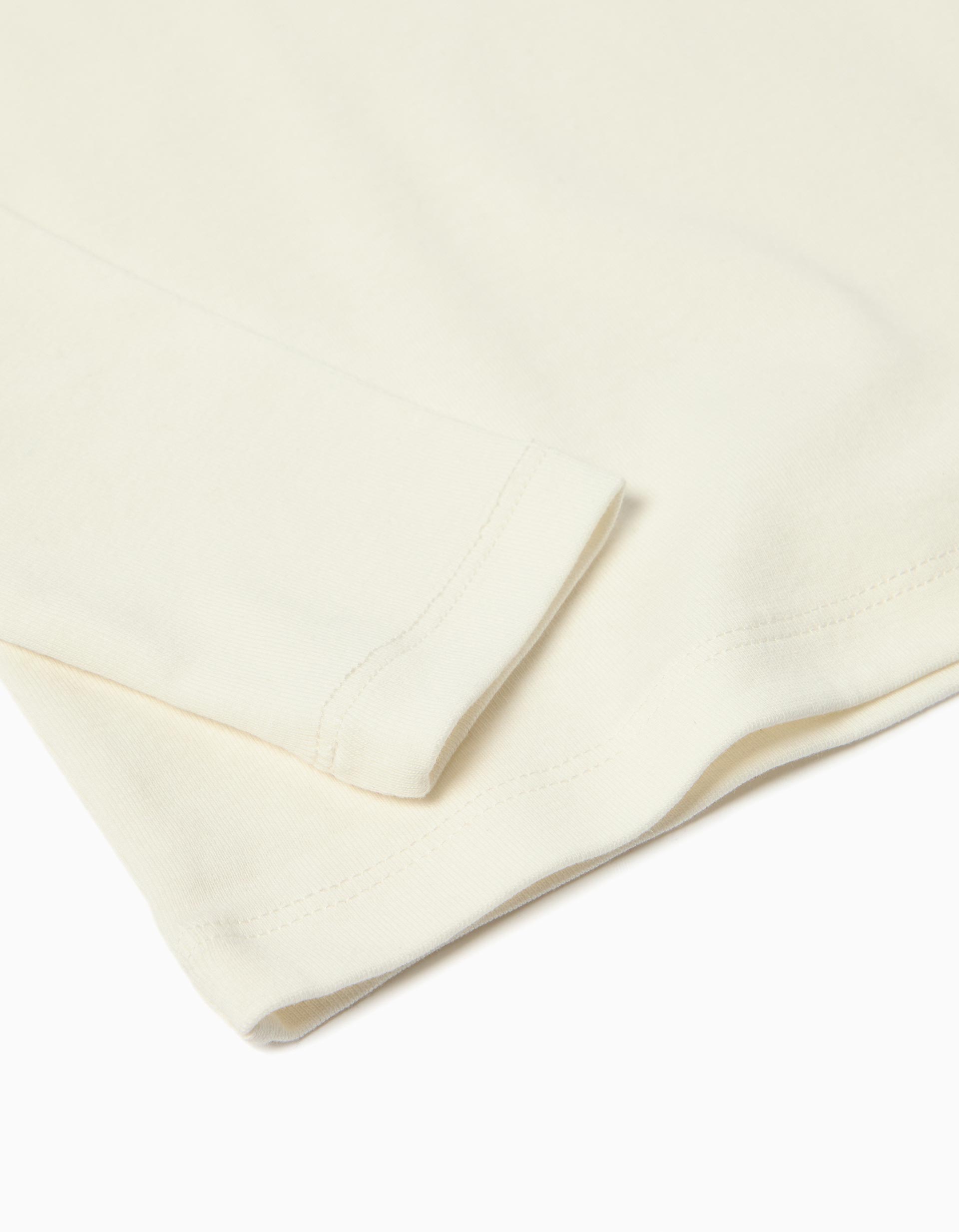 T-shirt Manga Comprida, Menina, Branco