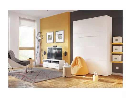 Lit escamotable JANE 140x200cm - Blanc