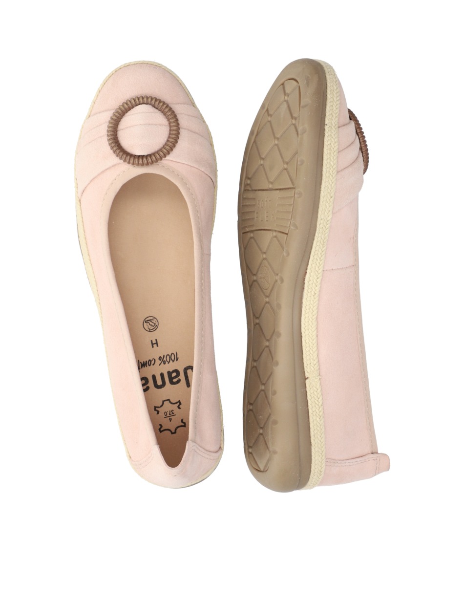 Veloursleder Ballerina