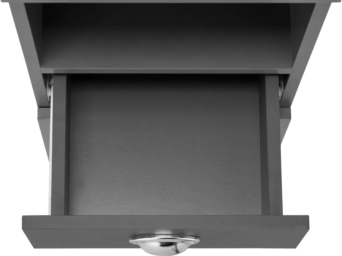 Kira | Armoire avec 2 portes et 1 tiroir en gris