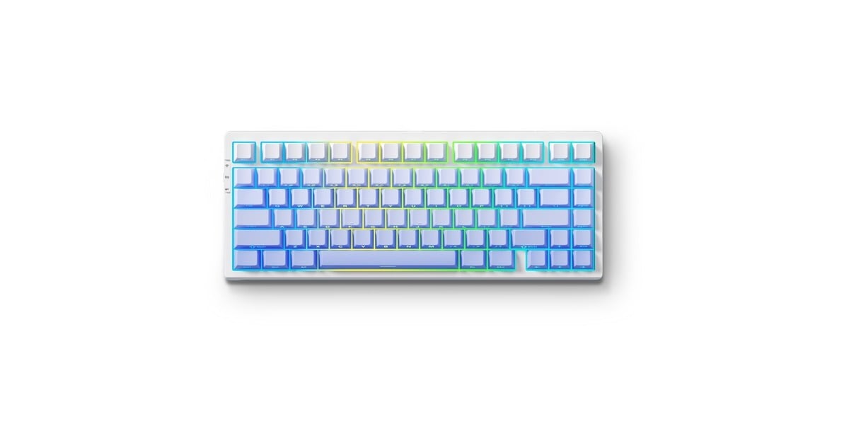 MCHOSEG75 Pro Tri-mode Gasket Structuur Mechanisch gaming toetsenbord  (US lay-out, KTT Cabbage Tofu V2, 75%, RGB, hot swap, PBT Double-Shot, 2.4 GHz / USB-C / Bluetooth)