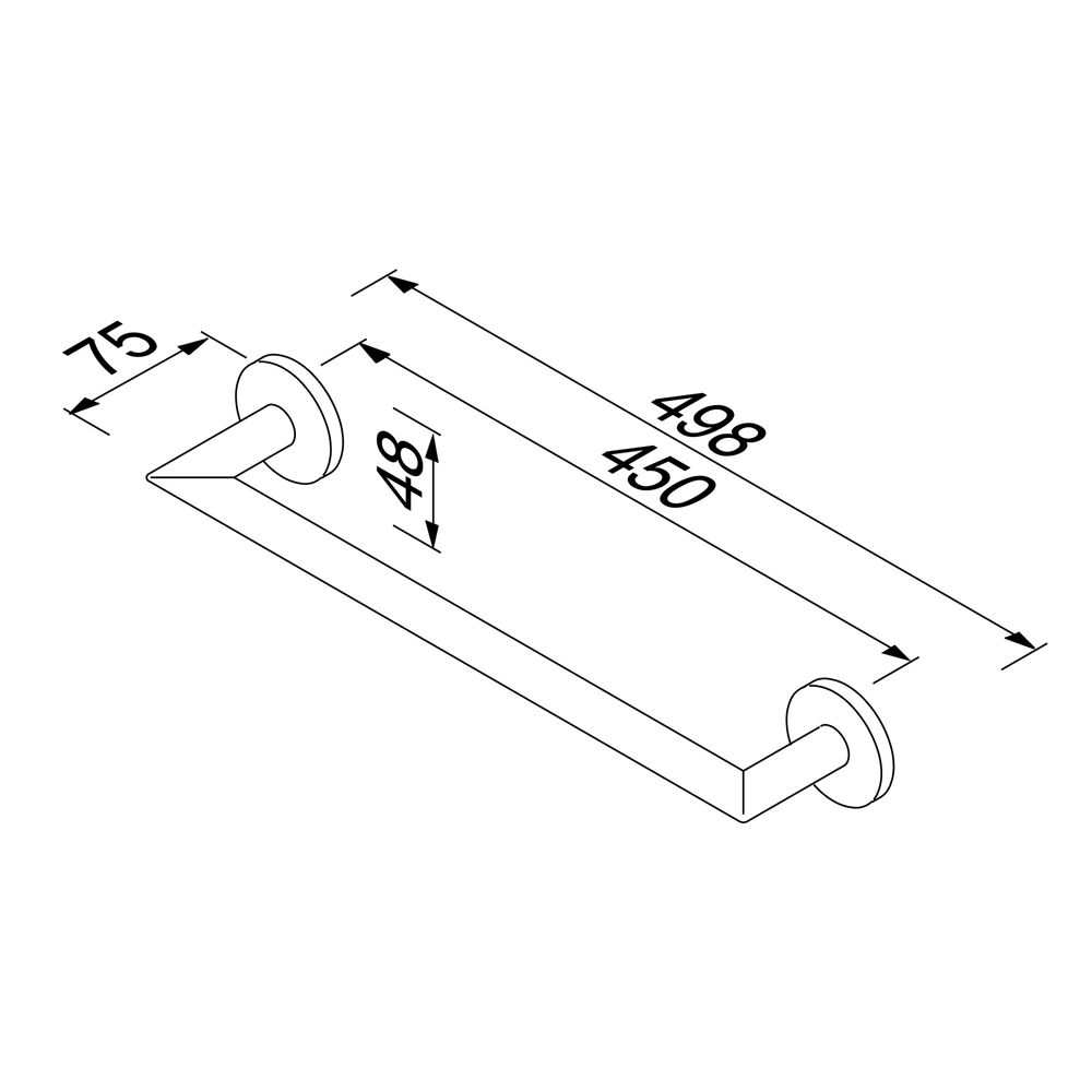 Geesa Nemox handdoekrek 49,8cm RVS geborsteld