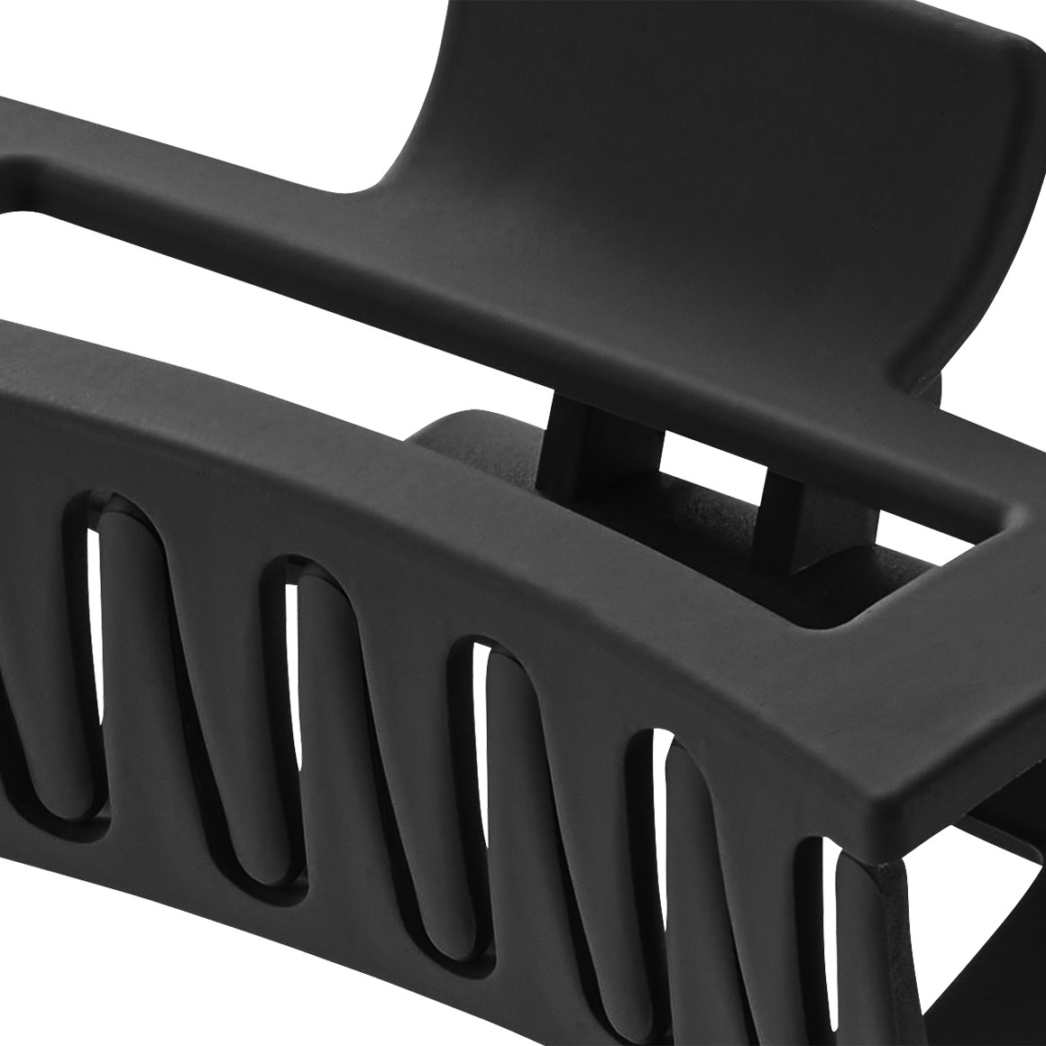 Große Haarklammer in matter Optik schwarz