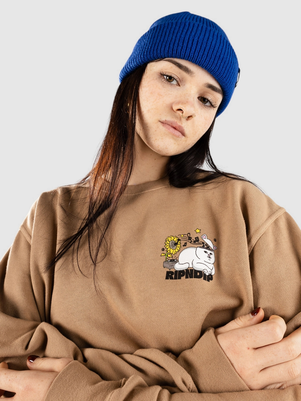 RIPNDIP No Music No Life Sweater almond