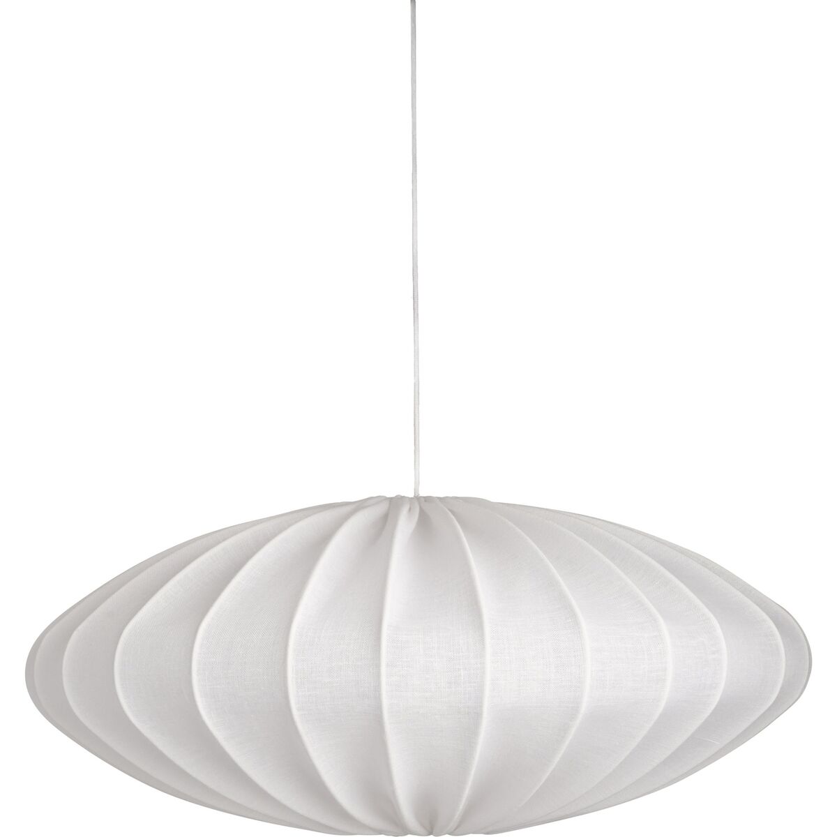 Ellipse taklampe, 65 cm, lin, hvit