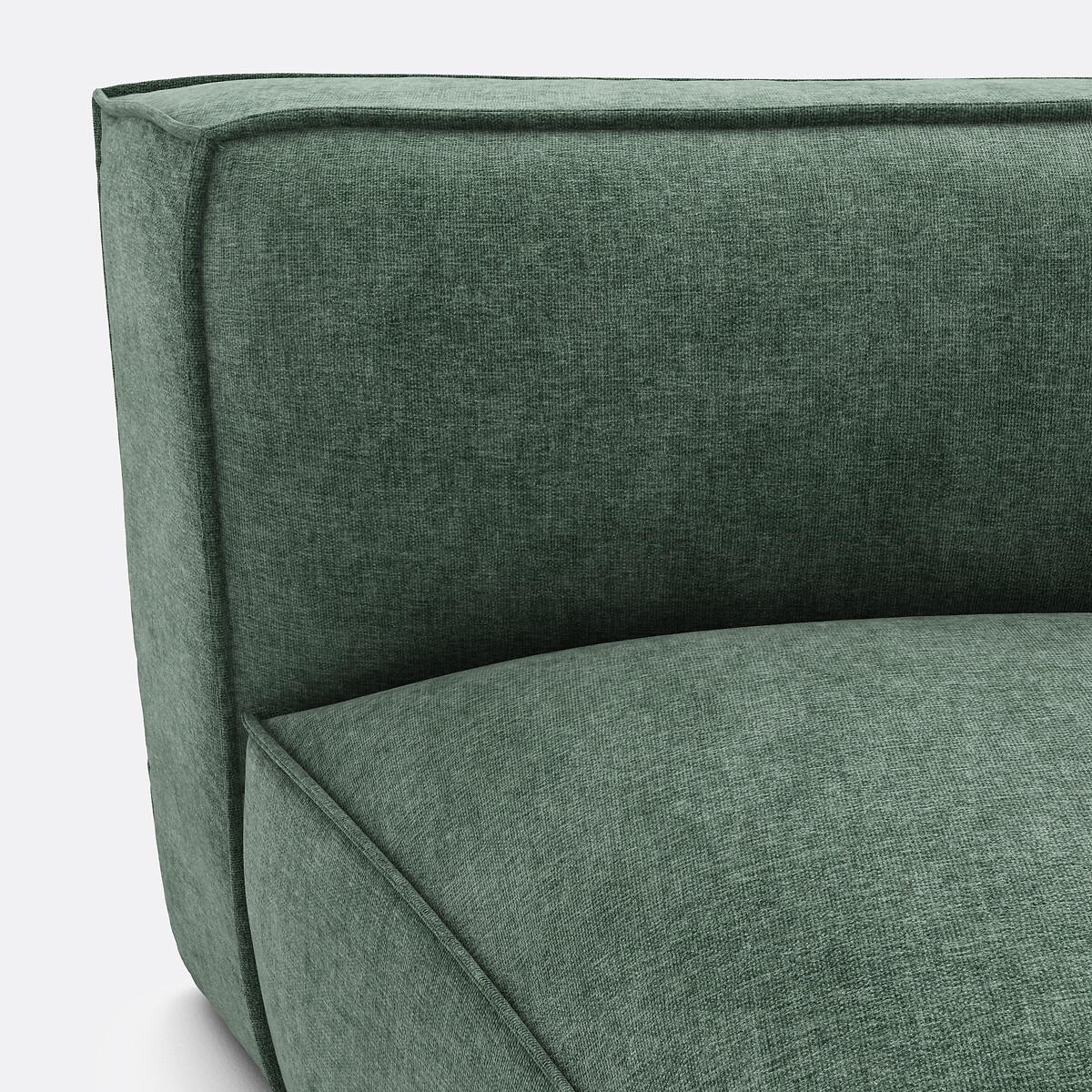 LA REDOUTE INTERIEURS<br>Canto modular aberto, veludo texturizado Seven