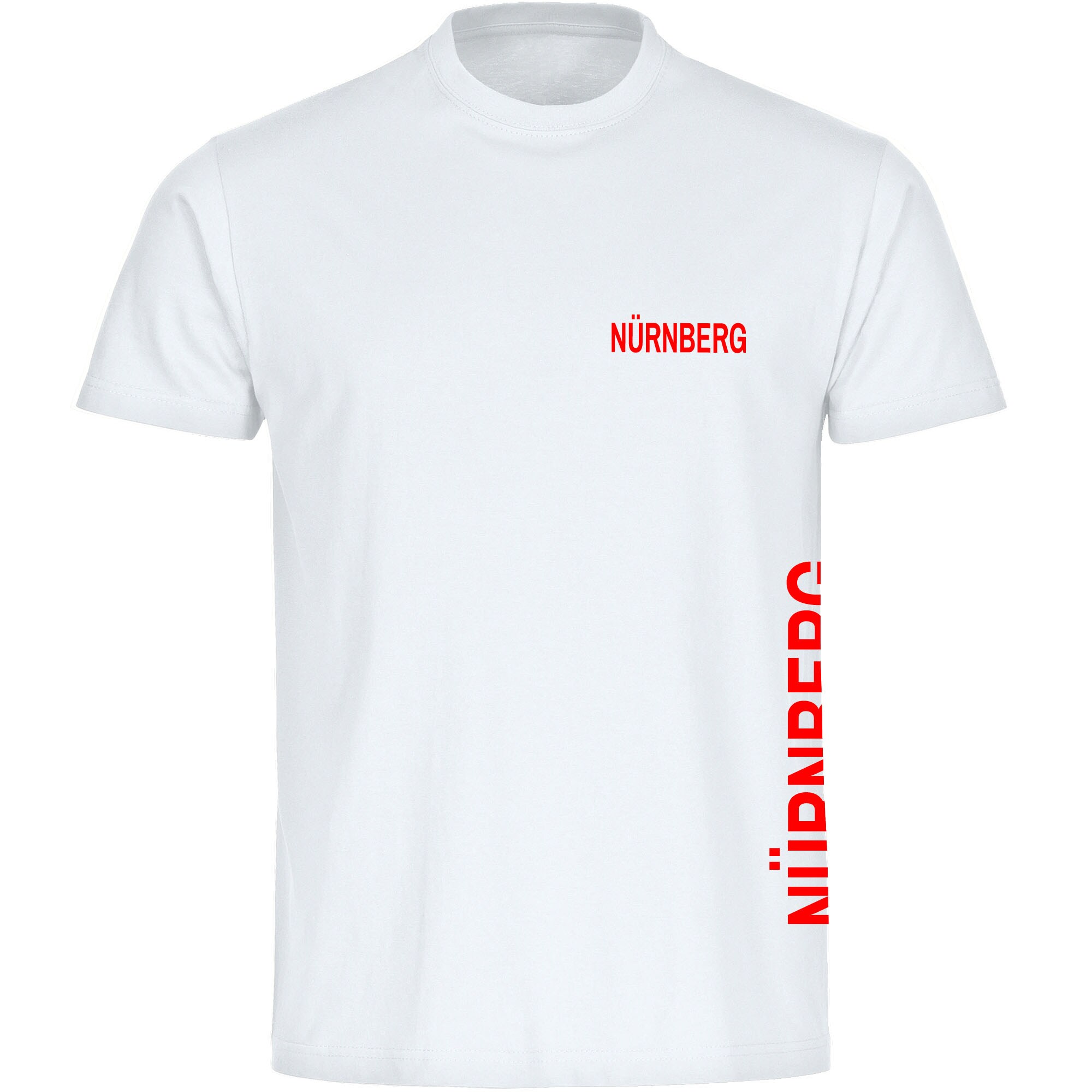multifanshop® Kinder T-Shirt - Nürnberg - Brust & Seite - Druck rot