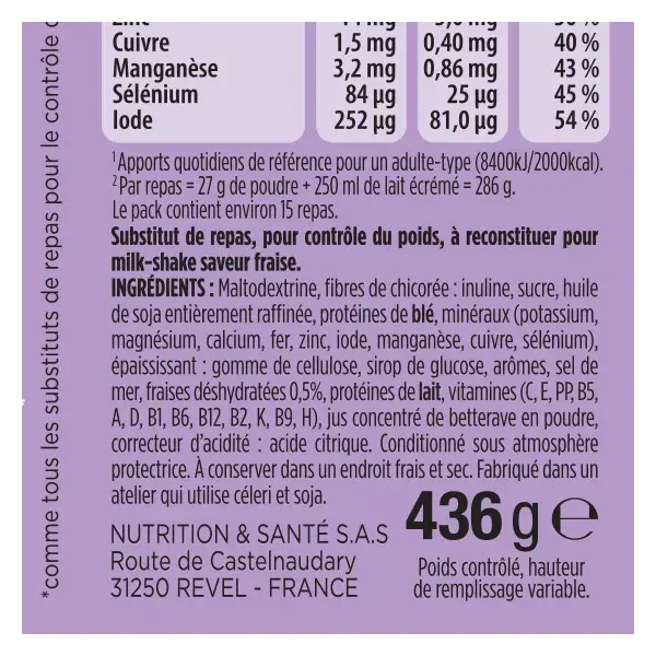 Gerlinéa Refeição Emagrecedora Milkshake de Morango 436g