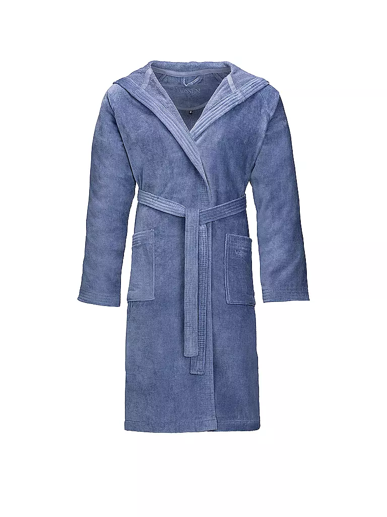 VOSSEN Unisex Bademantel TEXAS Atlantic blau