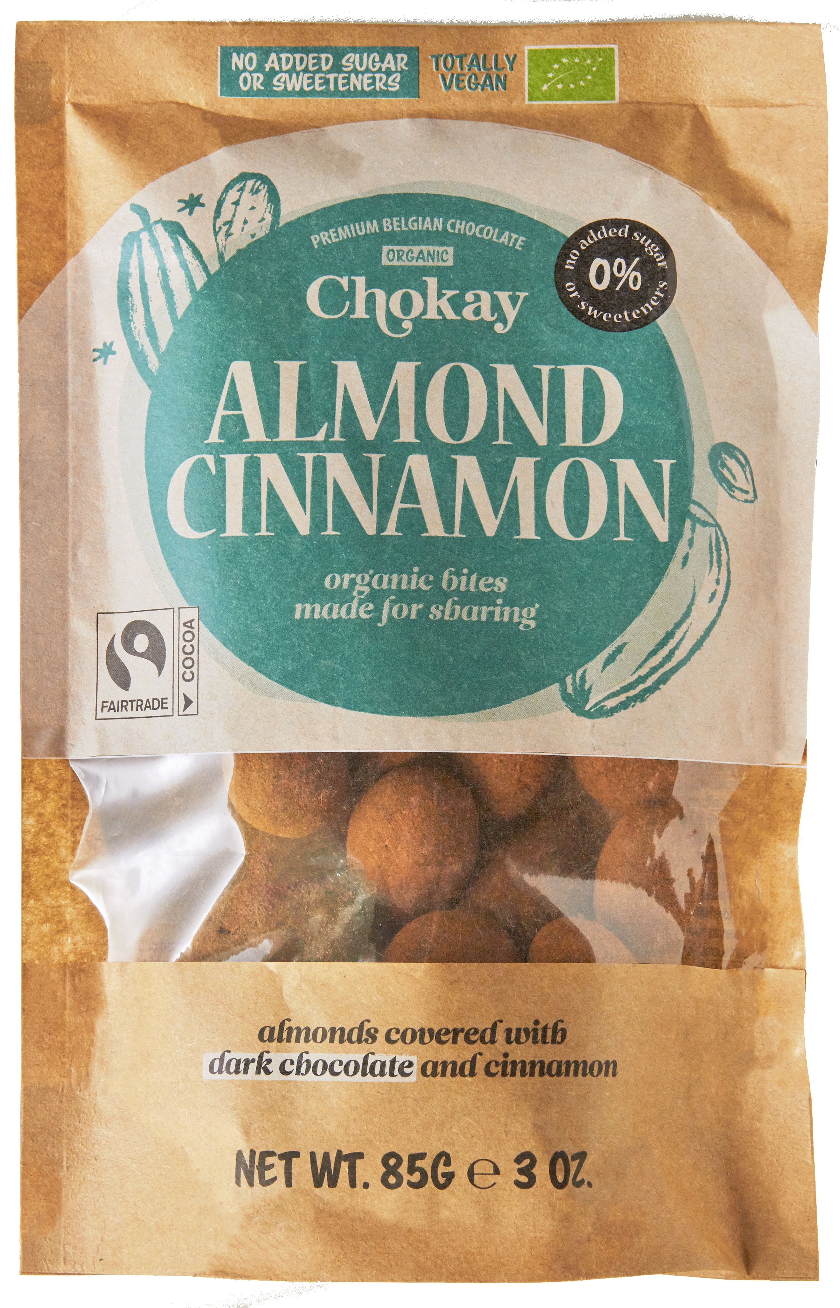 Chokay Mørk Sjokolade Mandel og Kanel 85 g