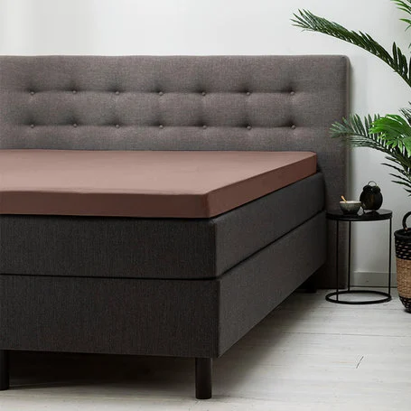 Hoeslaken Comfort Stretch - Topper - Terra