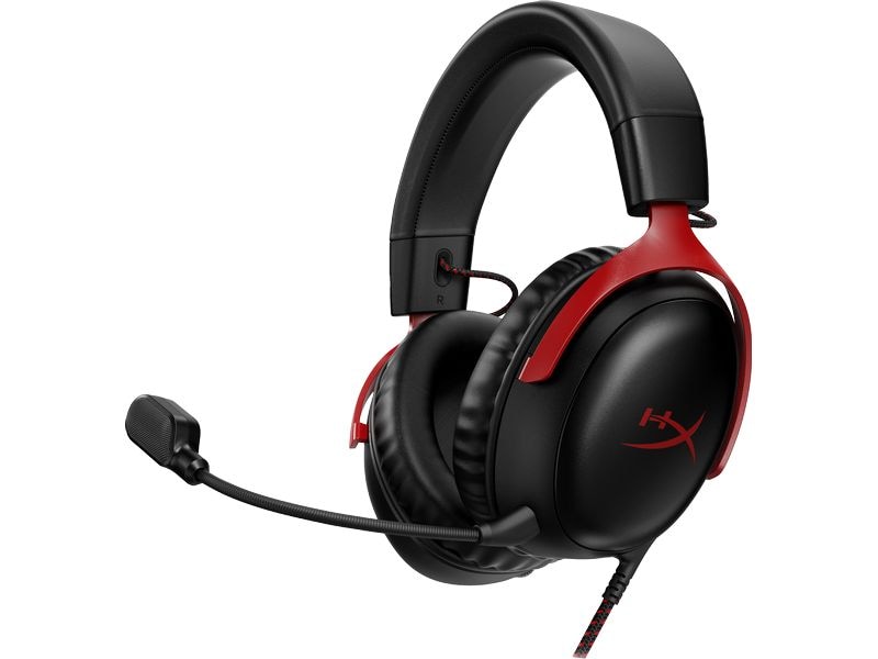 HyperX Headset Cloud III Rot/Schwarz Komfortables Gaming-Headset für PC und Spielkonsolen