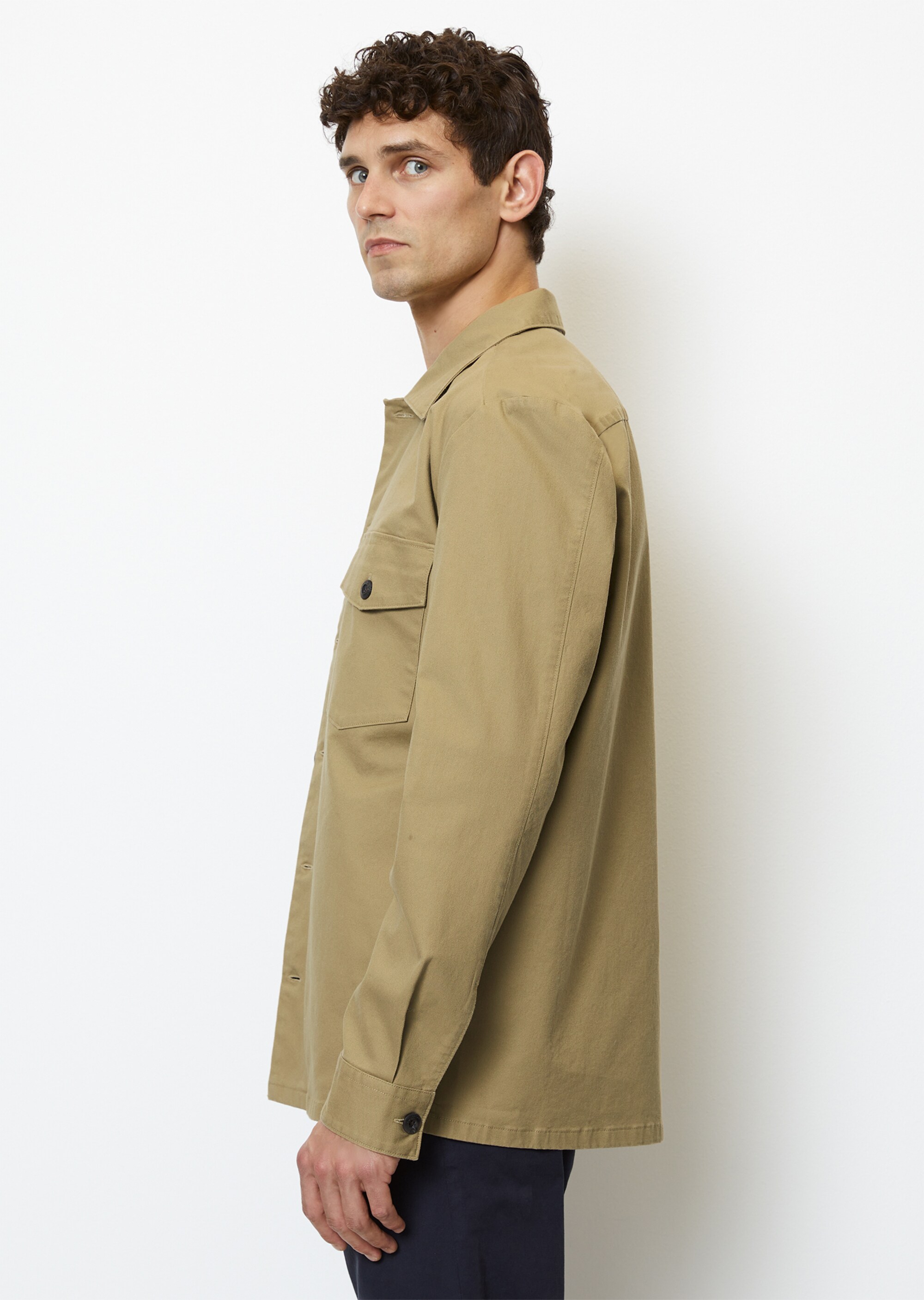 Twill-Overshirt aus Bio-Baumwolle mit Elasthan